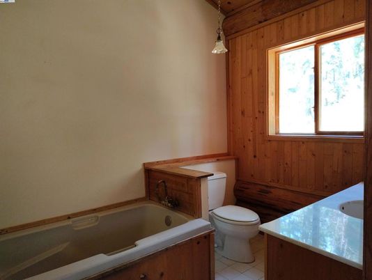 Bathroom, Interior, Pendant Lights, Wooden Walls
