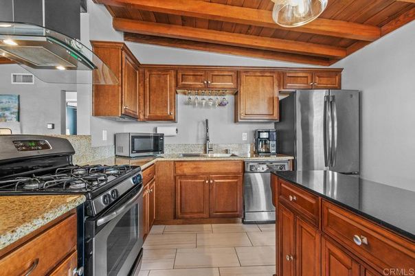 Interior, Kitchen, Stainless Steel Appliances, Wooden Beams, Wooden Ceilings