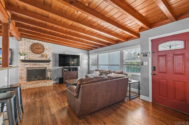 Fireplace, Interior, Living room, Stone Walls, Wooden Beams, Wooden Ceilings, Wood Texture Flooring