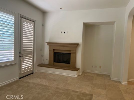 Empty room, Fireplace, Interior, Recessed Lighting