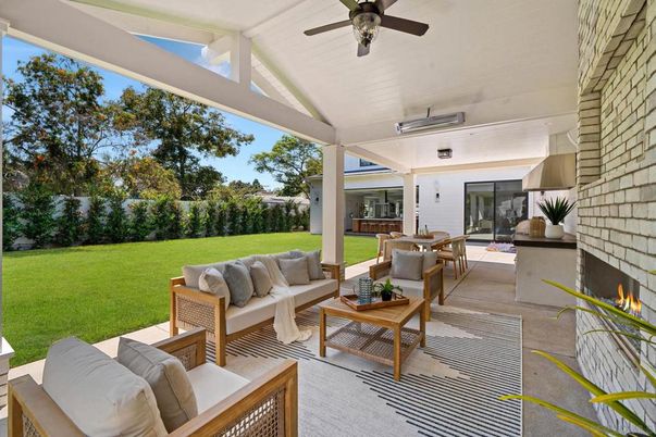 Backyard, Exterior, Fireplace