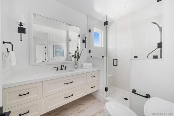 Bathroom, Glass Shower, Interior, Marble