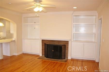 Fireplace, Interior, Recessed Lighting, Wood Texture Flooring