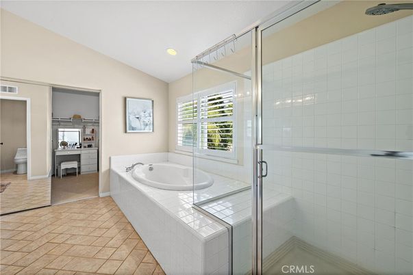 Bathroom, Glass Shower, Interior, Recessed Lighting, Tile Countertops