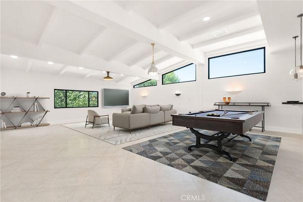 Billiard Table, Game Room, Interior, Living room, Pendant Lights, Recessed Lighting