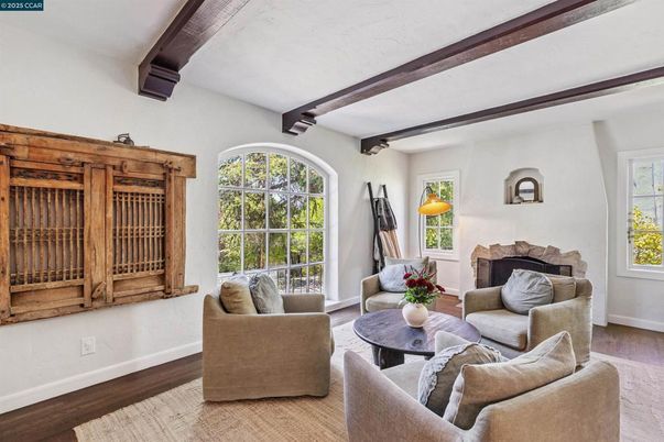 Fireplace, Interior, Living room, Wooden Beams, Wood Texture Flooring