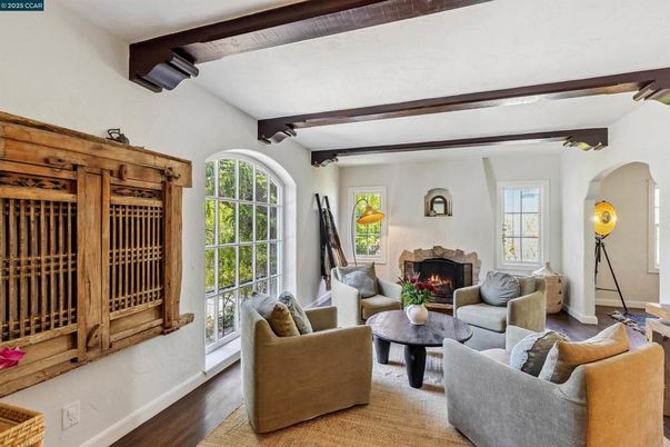 Fireplace, Interior, Living room, Wooden Beams, Wood Texture Flooring