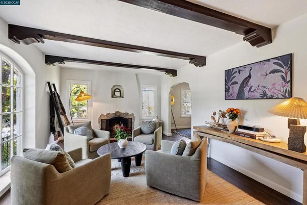 Fireplace, Interior, Living room, Wooden Beams, Wood Texture Flooring