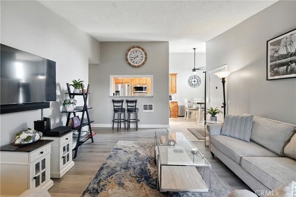 Dining room, Interior, Living room, Pendant Lights, Wood Texture Flooring