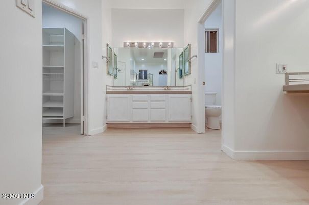Bathroom, Dual Sink Vanities, Interior, Wood Texture Flooring