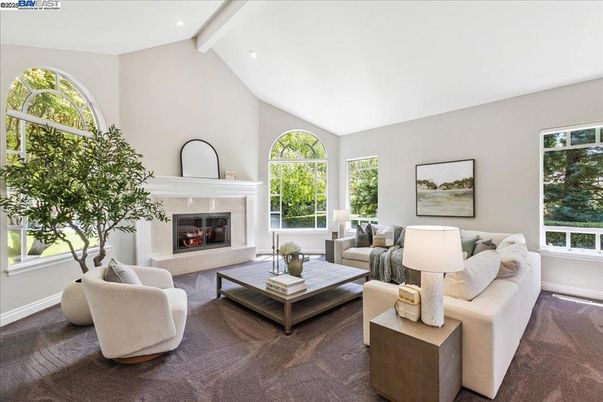 Fireplace, Interior, Living room, Recessed Lighting