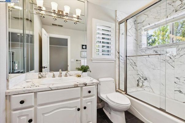Bathroom, Glass Shower, Interior, Marble Walls