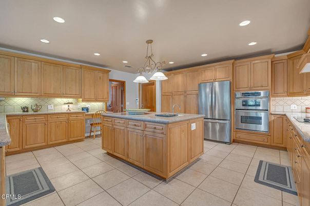 Interior, Kitchen, Pendant Lights, Recessed Lighting, Stainless Steel Appliances, Tile Countertops