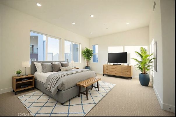 Bedroom, Interior, Recessed Lighting