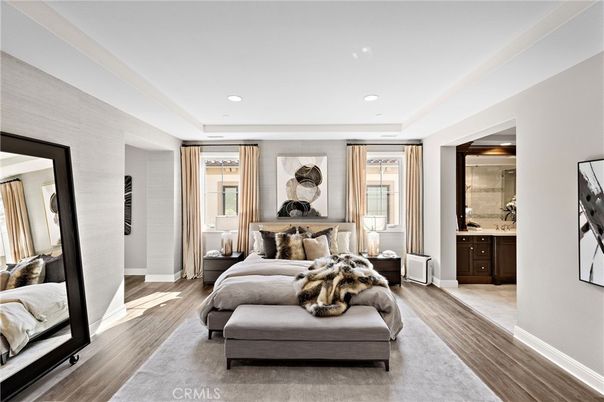 Bathroom, Interior, Recessed Lighting, Wood Texture Flooring