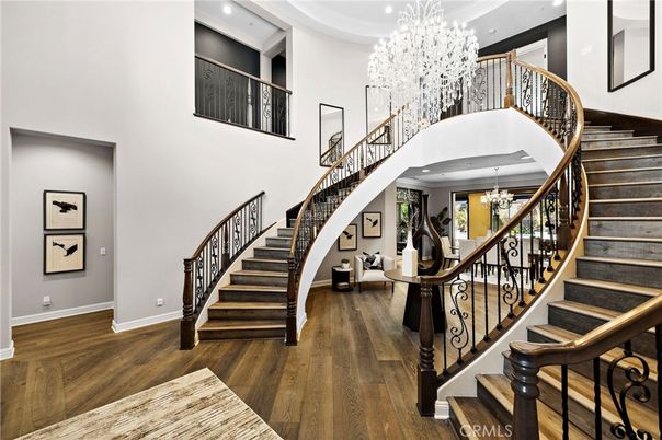 Chandelier, Interior, Recessed Lighting, Wood Texture Flooring