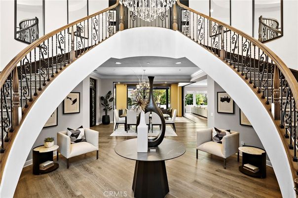 Chandelier, Interior, Recessed Lighting, Wood Texture Flooring