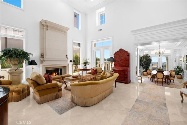 Chandelier, Dining room, Fireplace, Interior, Living room
