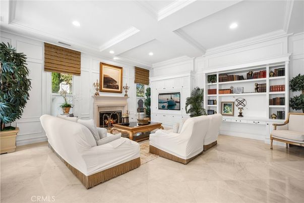 Fireplace, Interior, Living room, Recessed Lighting, Wooden Walls