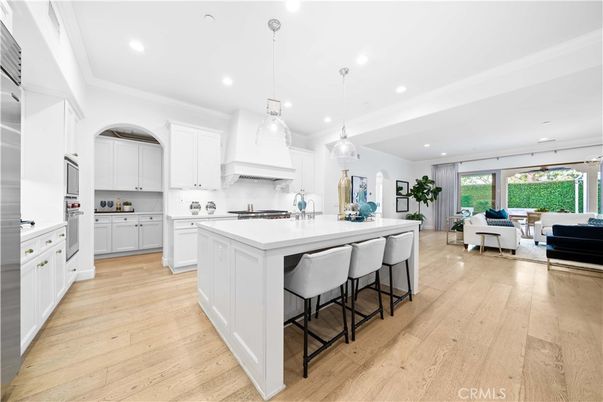 Interior, Kitchen, Living room, Pendant Lights, Recessed Lighting, Stainless Steel Appliances, Wood Texture Flooring