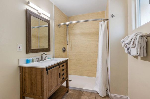 Bathroom, Interior, Wood Texture Flooring