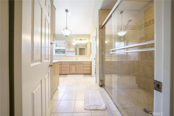 Bathroom, Glass Shower, Interior, Pendant Lights