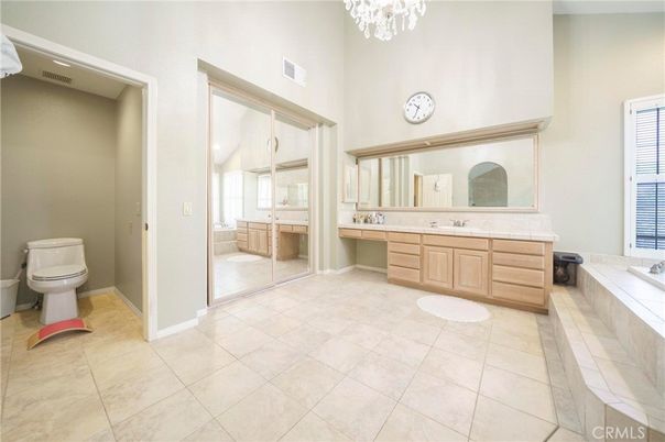 Bathroom, Chandelier, Interior