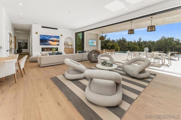 Fireplace, Interior, Living room, Pendant Lights, Recessed Lighting, Wood Texture Flooring