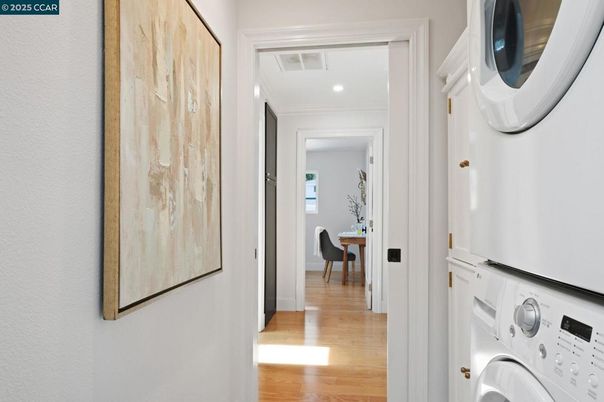 Interior, Recessed Lighting, Utility Closets, Washer, Wood Texture Flooring