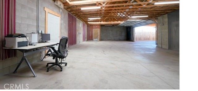 Home Office, Interior, Stone Walls, Wooden Beams