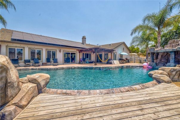 Exterior, Pool, Solar Panels