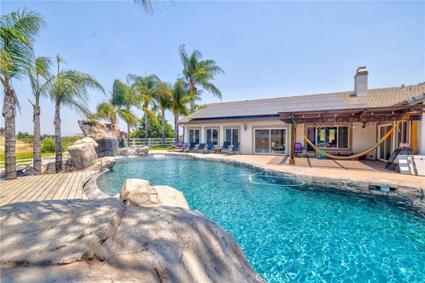 Exterior, Pool, Solar Panels