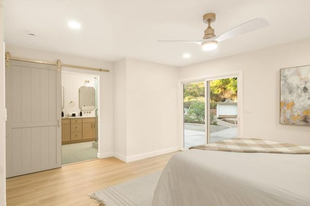 Bathroom, Bedroom, Interior, Recessed Lighting, Wood Texture Flooring