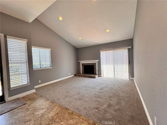 Empty room, Fireplace, Interior, Recessed Lighting