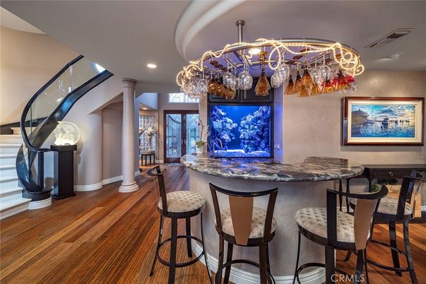 Chandelier, Interior, Recessed Lighting, Wood Texture Flooring