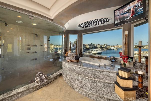 Bathroom, Glass Shower, Interior, Recessed Lighting, Water