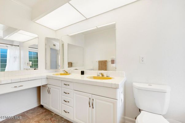 Bathroom, Dual Sink Vanities, Interior, Tile Countertops