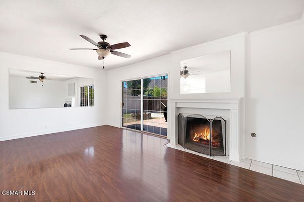 Empty room, Fireplace, Interior, Wood Texture Flooring