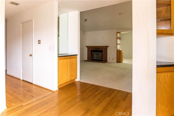 Empty room, Fireplace, Interior, Wood Texture Flooring