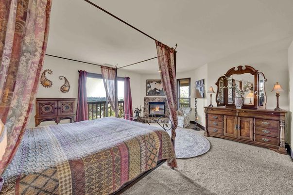 Bedroom, Fireplace, Interior