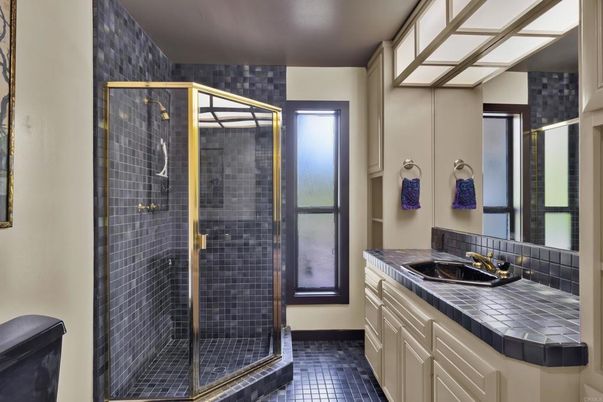 Bathroom, Glass Shower, Interior, Tile Countertops
