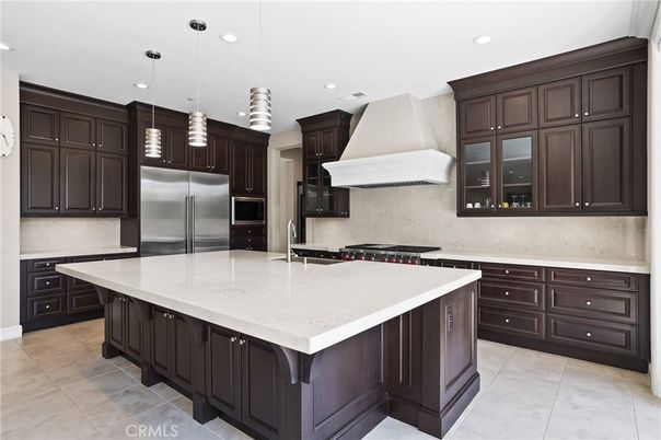 Interior, Kitchen, Pendant Lights, Recessed Lighting, Stainless Steel Appliances