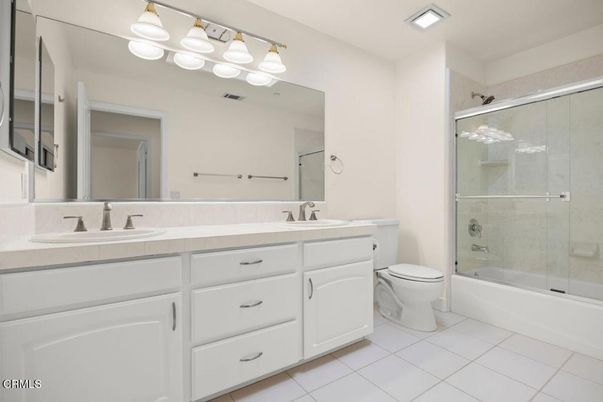 Bathroom, Dual Sink Vanities, Glass Shower, Interior