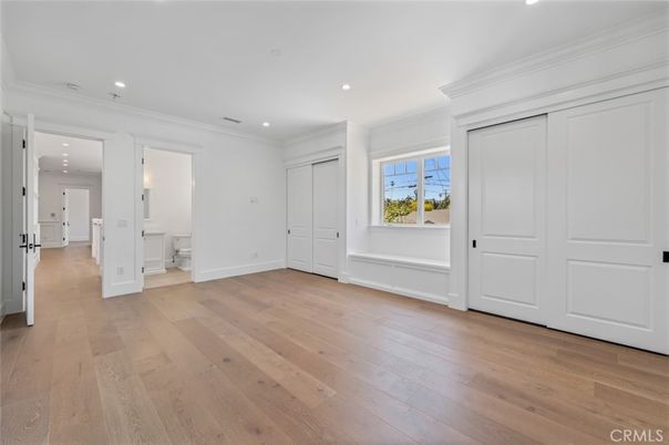 Bathroom, Empty room, Interior, Recessed Lighting, Wood Texture Flooring