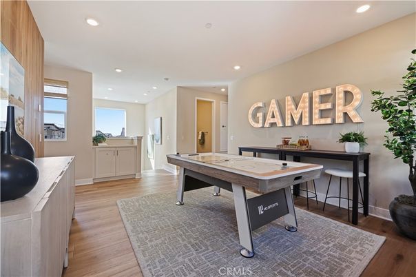 Game Room, Interior, Recessed Lighting, Wood Texture Flooring