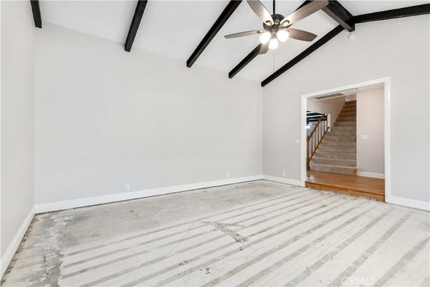 Empty room, Interior, Wooden Beams, Wood Texture Flooring
