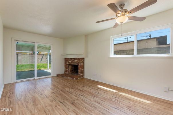Empty room, Fireplace, Interior, Wood Texture Flooring