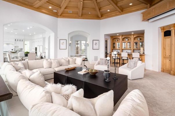 Dining room, Interior, Kitchen, Living room, Recessed Lighting, Wooden Beams, Wooden Ceilings