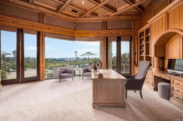 Home Office, Interior, Recessed Lighting, Wooden Beams, Wooden Ceilings, Wooden Walls