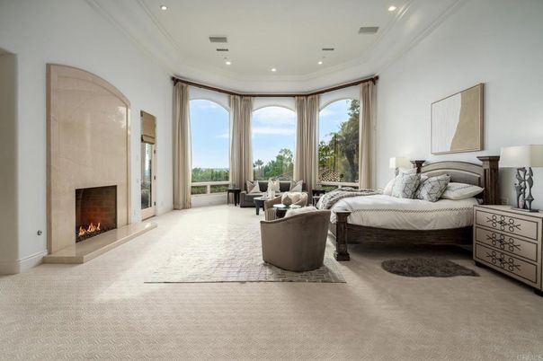 Bedroom, Fireplace, Interior, Recessed Lighting